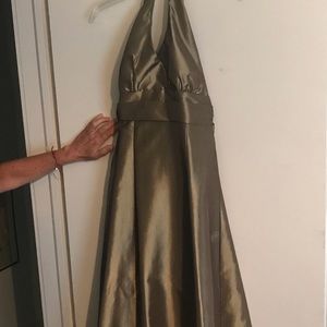 Sage/gold formal tea length